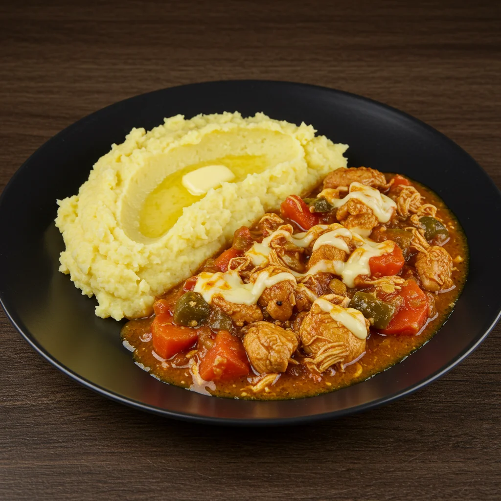 Zapečené kuřecí maso s bramborovým pyré